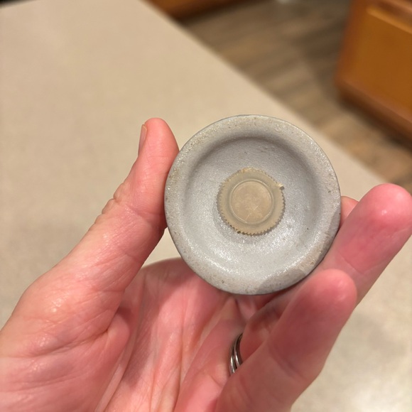 Vintage German Salt Glaze Pottery Pepper Shaker Blue Farmhouse - Picture 3 of 6